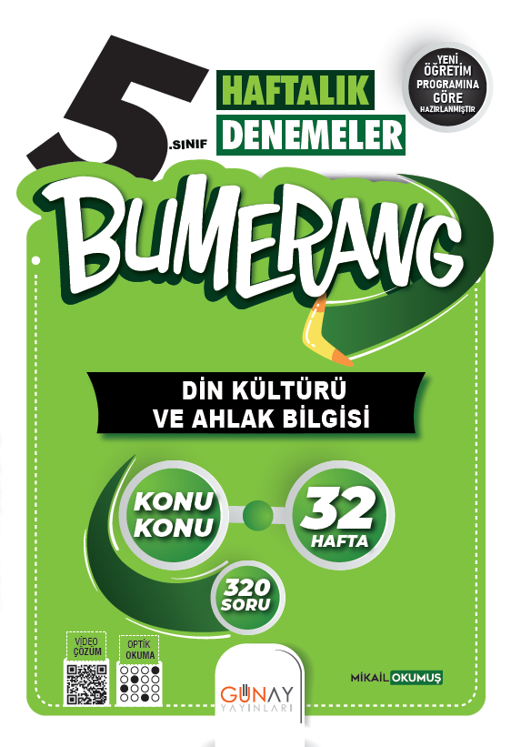 Bumerang 32 Haftalık Din Kültürü ve Ahlak Bilgisi Denemeleri 5. Sınıf