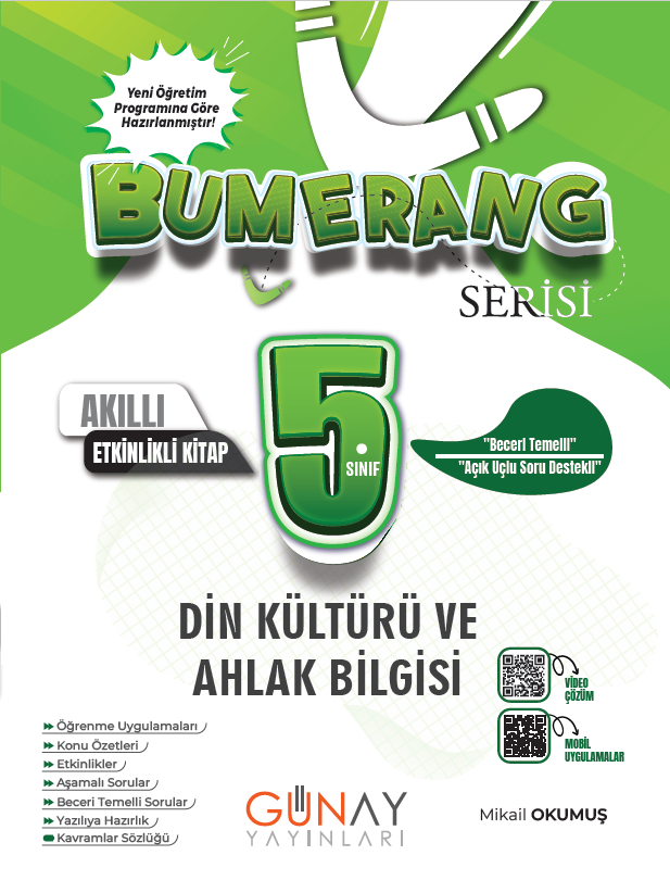 5.SINIF BUMERANG ETKİNLİKLİ DİN KÜLTÜRÜ VE AHLAK BİLGİSİ